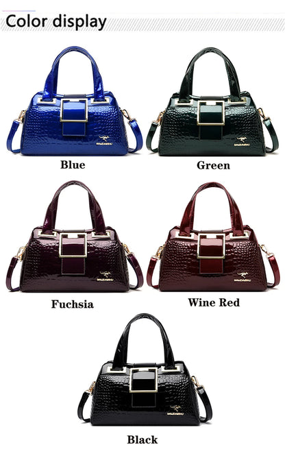 Luxury Designer Handbag Brand Crossbody Bags For Women 2024 New Crocodile Pattern Leather Shoulder Bags Casual Tote Bag Bolsos