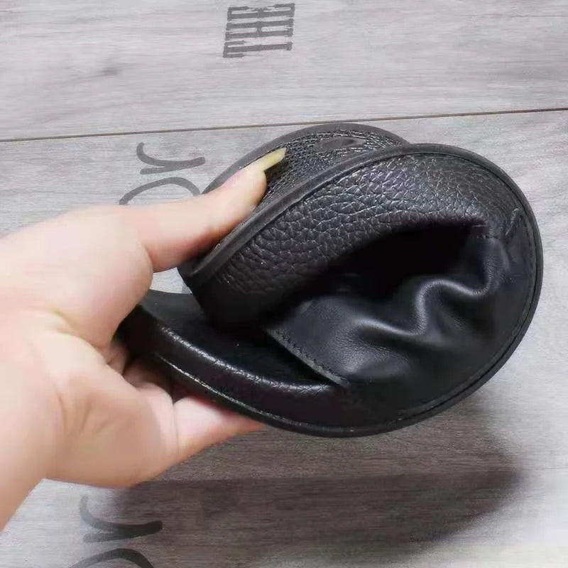 Summer Fashion Men's Leather Slippers Couple Beach Shoes Skull Sandals Slippers Antiskid Open Toe Flip Flops Big Size Slides