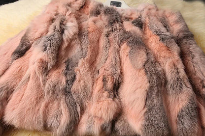 2024 New Women Fashion Brand Design Real Genuine Natural Rabbit Fur Coat   Female Pure Dropshipping Jacket DFP311