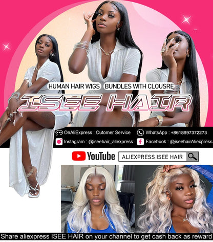 ISEE HAIR 13x6 HD Lace Frontal Wigs Human Hair Straight Full Lace Front Wigs For Women Pre-plucked Transparent Lace Wigs On Sale
