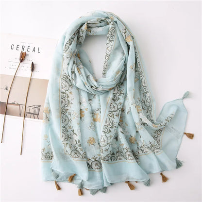 2020 New Fashion Print Summer Women cotton Scarf Polka Dot Beach Hijab Shawls and Wraps Female Foulard Echarpe Designer Bandana