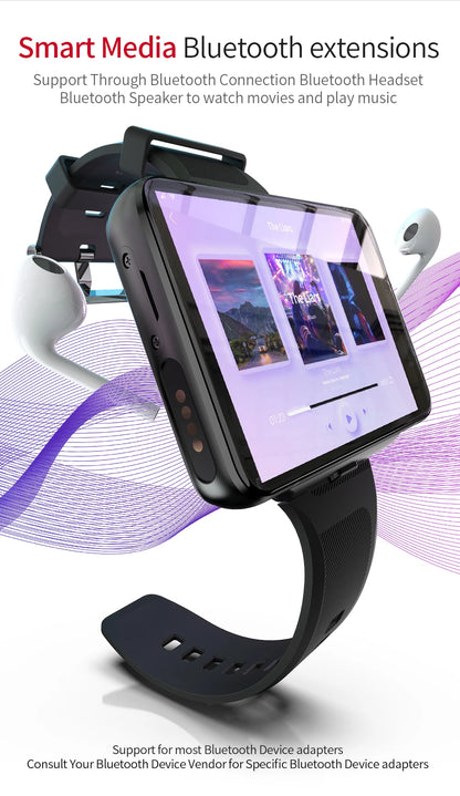 LOKMAT APPLLP MAX-NEW 4G LTE Smartwatch 2.8" Touch Screen WiFi Dual Camera Video Call Heart Rate Monitor Smart Watch for Android