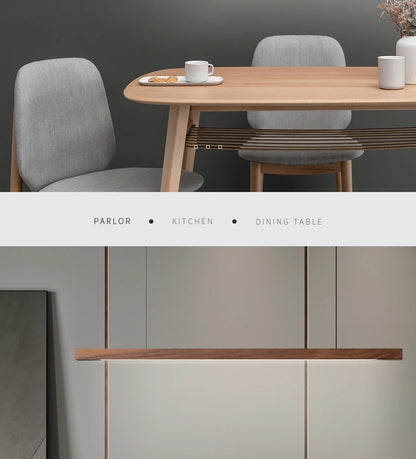 Nordic Wood Pendant Lights LED Modern Hanging Lamps for Dining Living Room Kitchen Office Shop Long Strip Celling Lamp