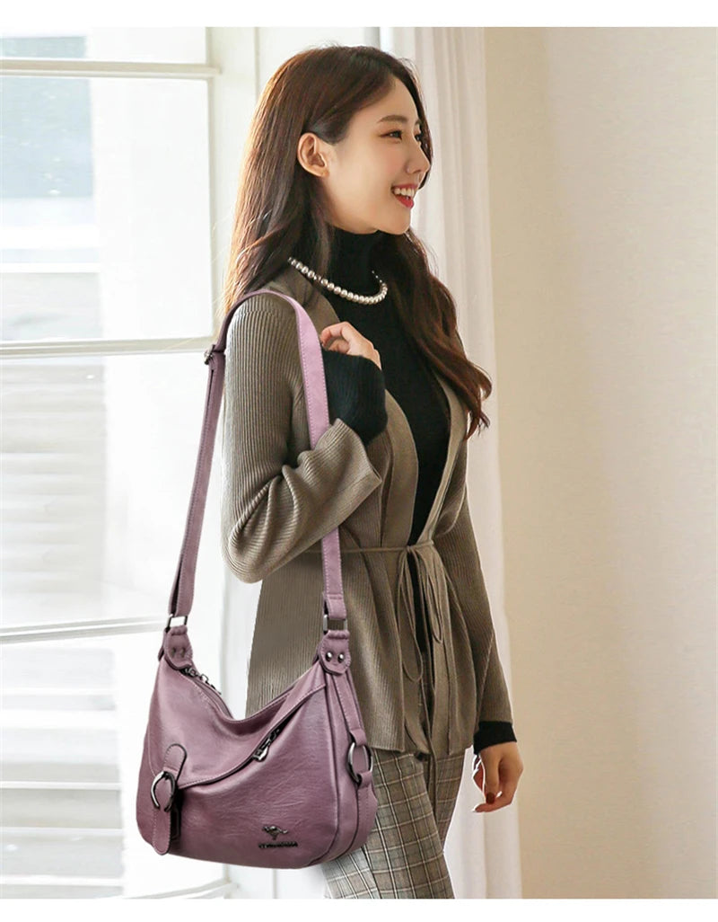 Summer Style Soft Leather Luxury Purses And Handbags Women Bags Designer Women Shoulder Crossbody Bags For Women 2021 Sac A Main