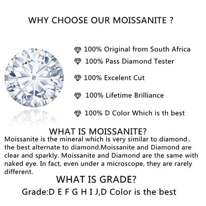 Classic 10K White Gold Total 1 Carat Brilliant Cut Pass Diamond Tester D Color Moissanite Heart Pendant Necklace Women Jewelry