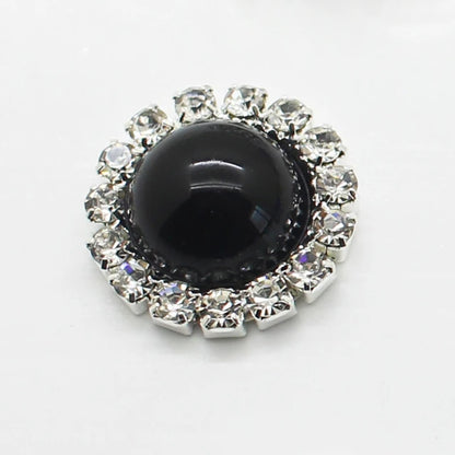NEW Style 10pcs 15mm Glossy beads Round Diy jewelry Accessories Rhinestone Plate Wedding Invitation Clothing Accessories
