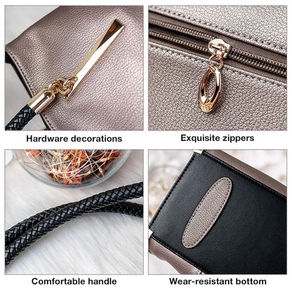 FOXER Brand Stylish Women Cowhide Leather Handbag Female Shoulder Bag Design Luxury Lady Large Capacity Zipper Top-Handle Bags