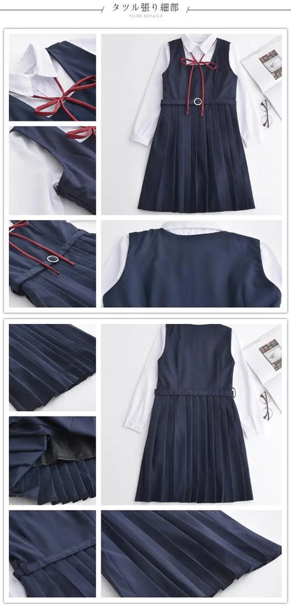 Japanese student JK uniform Cape skirt white blouse sailor's vest dress class uniform school uniform suit