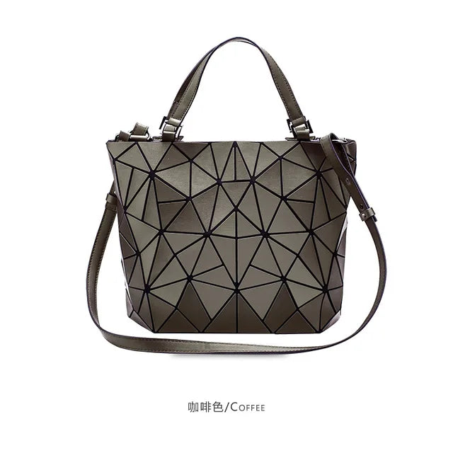 Luminous Bag Sequins Geometric Bags for Women 2024 Quilted Shoulder Bags Laser Plain Folding Female Handbags Bolsa Feminina