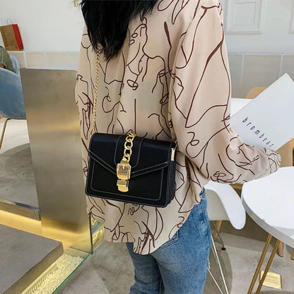 Yogodlns Small Summer Contrast Color PU Leather Crossbody Bags For Women New  Chain Shoulder Messenger Handbags Lady Hand Bag