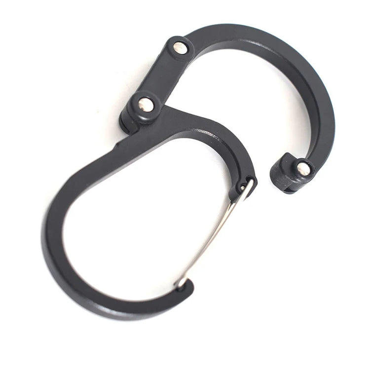 Multifunctional Hybrid Gear Clip Carabiner 360 Degree Rotating Hook Strong Buckle Camping Hiking Travel Backpack Outdoor Gadget