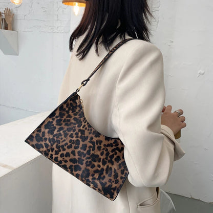 Gusure Fashion Leopard Pattern Shoulder Women Bag Hand Bag Personality Wild Pu Leather Designer Purses and Handbags