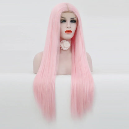 Charisma Blond Wigs Synthetic Lace Front Wig Long Silky Straight Lace Front Wig Heat Resistant Fiber Hair Cosplay Wigs For Women