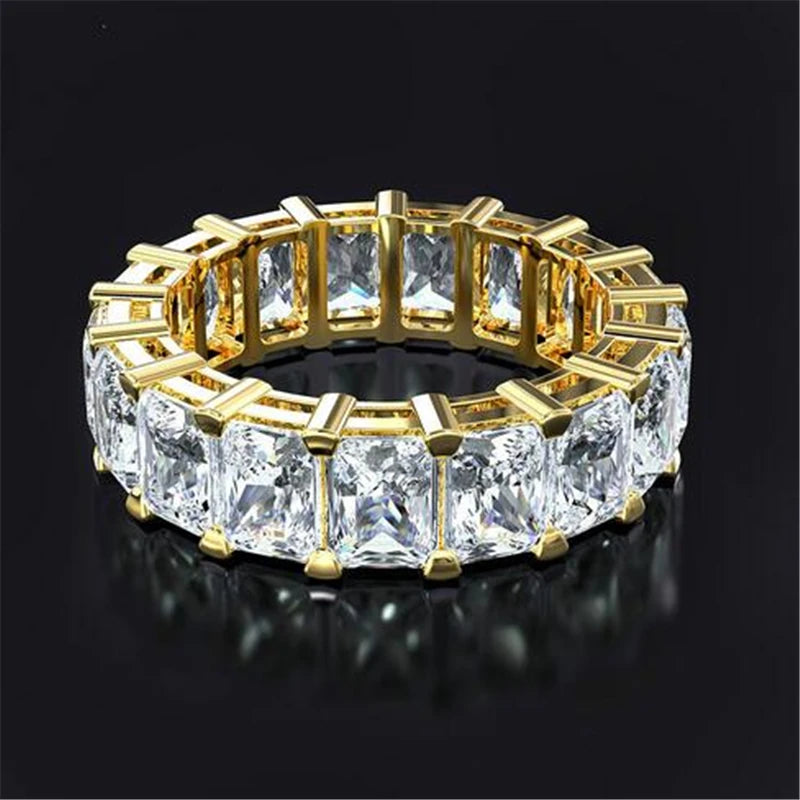 Wholesale Eternity Band Promise ring 925 Sterling silver Diamond cz Engagement Wedding Rings for women Men Finger Party Jewelry