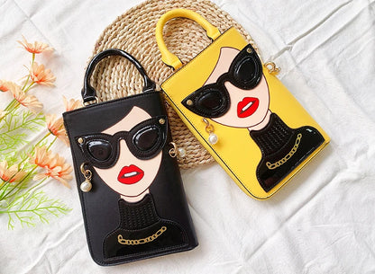 Sexy Lady Face Purses and Handbags for Women Fashion Designer Chain Shoulder Bag Party Clutch Funky Female Crossbody Bags 2022