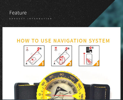KANPAS 6BAR Scuba Diving Compass / Dive Compass / Compass Sea Navigation / Blue Compass Glow / Diving Luminous Signal