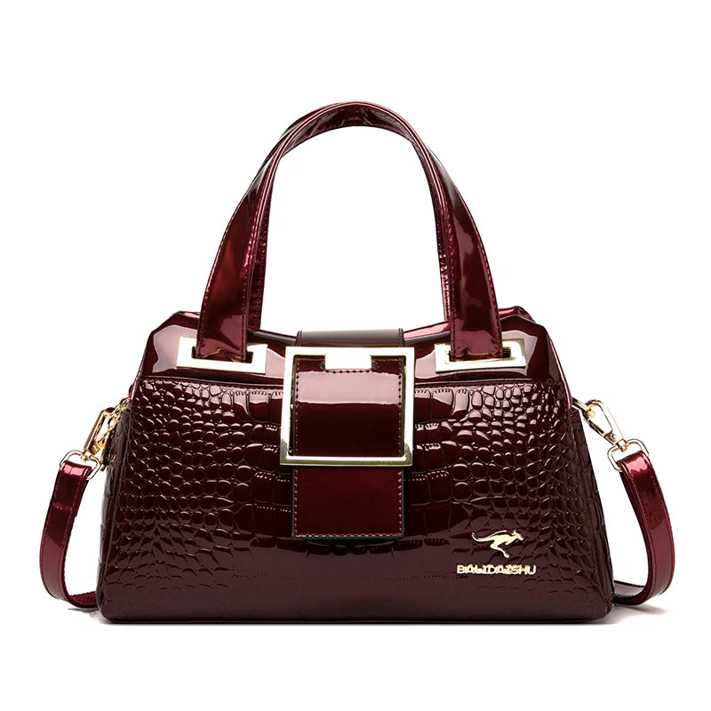 Luxury Designer Handbag Brand Crossbody Bags For Women 2024 New Crocodile Pattern Leather Shoulder Bags Casual Tote Bag Bolsos