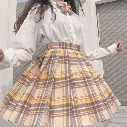 Full Set School Clothes Japanese Style Uniform Long Sleeve Jk Seifuku for Girl High Waist Pleated Skirt Anime Cosplay Schoolgirl