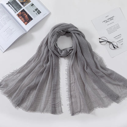 2026 Muslim Fashion Women Crinkle Hijab Scarf Soft Solid Head Scarves Turban Shawls and Wraps Hijab femme musulman kopftuch