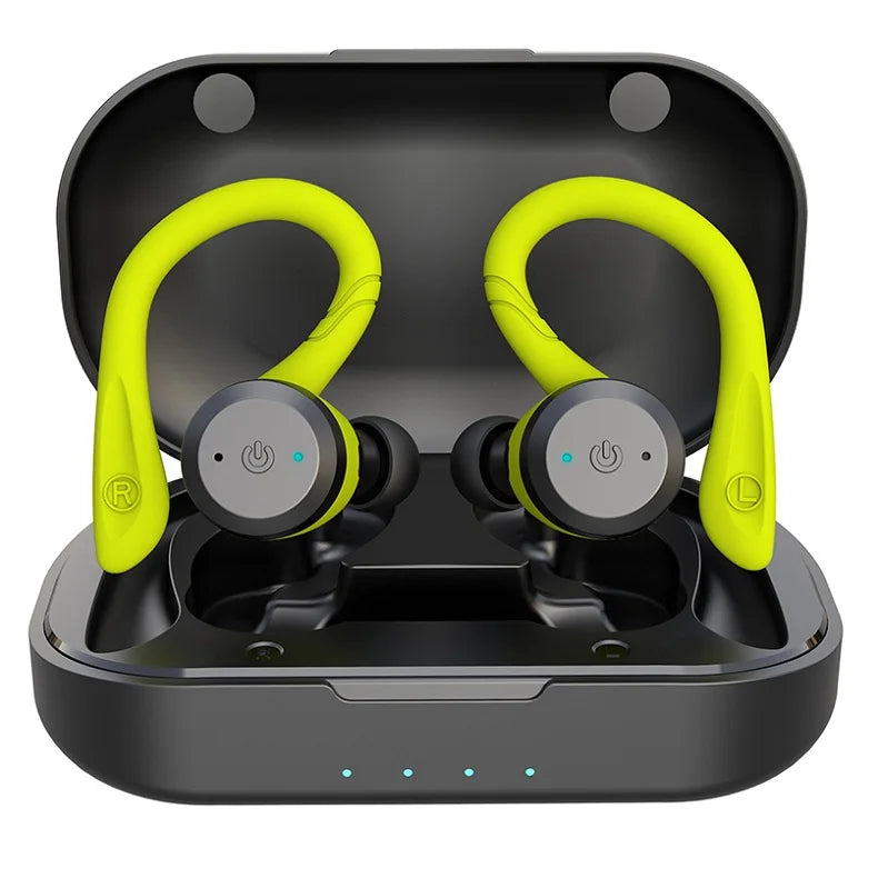 20 Hours Play Time Swimming Waterproof Bluetooth Earphone Dual Wear Style Sport Wireless Headset TWS IPX7 Earbuds Stereo