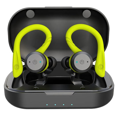 20 Hours Play Time Swimming Waterproof Bluetooth Earphone Dual Wear Style Sport Wireless Headset TWS IPX7 Earbuds Stereo