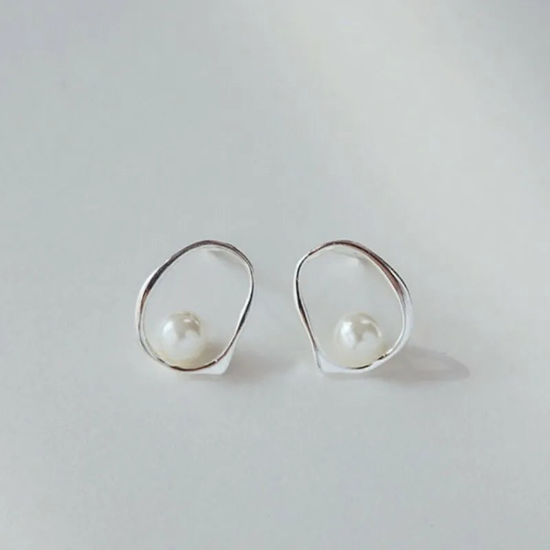 925 Sterling Silver Vintage Earrings For Women Trendy Simple Big Web Earring Jewelry Prevent Allergy Party Accessories