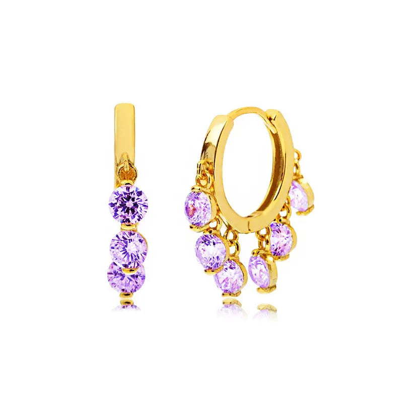 2023 New French Fashion Earring Temperament Luxury Top Quality Zircon Earrings 2021 Trend Personalized Luxury Jewelry Pendant