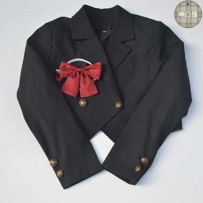 New student JK uniform nursing skirt college style dress cyanosis vest skirt School uniform Coat short blazer