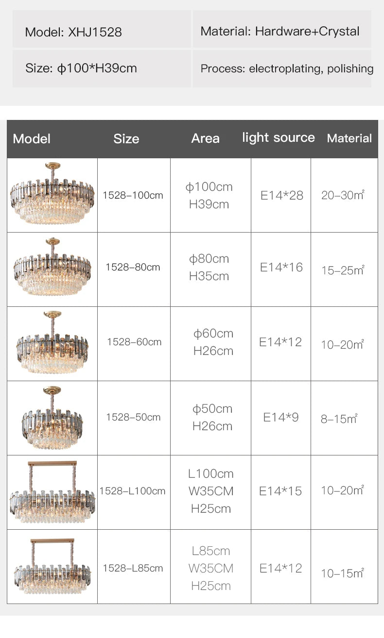 Ceiling Lamp For Living Room  Round Crystal Kitchen Lamp Simple Modern Atmosphere Bedroom Dining Room Lamp Light Pandant lights