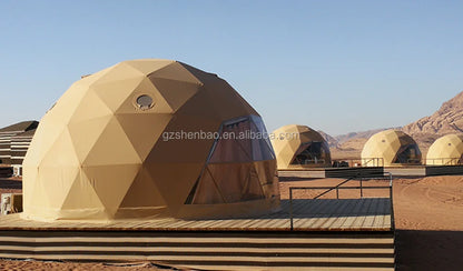 Wholesale Prices Tents New Luxury Outdoor Glamping Hotel 7m 8m 9m Geodesic Dome Tent With Bathroom