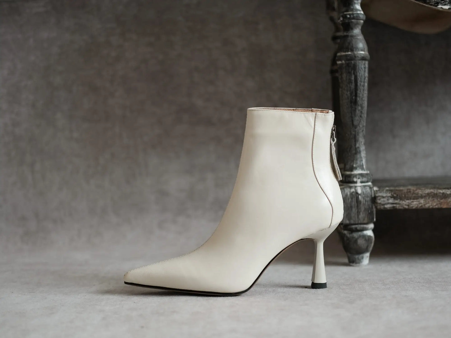 Krazing Pot Big Size 42 Cow Leather Pointed Toe High Heels Chic Design Concise Winter Spring Shoe Dress Warm Wedding Ankle Boots
