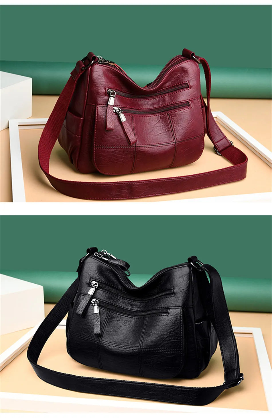 High Quality Leather Luxury Handbags Ladies Bag Designer Shoulder Crossbody Bags For Women 2024 New Bolsa Feminina Sac A Main