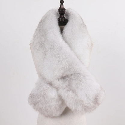 New Winter Lady Natural Luxury Real Fox Fur Scarf Shawl Full Pelt Warm Soft 100% Genuine Fox Fur Scarves Women Real Fur Muffler