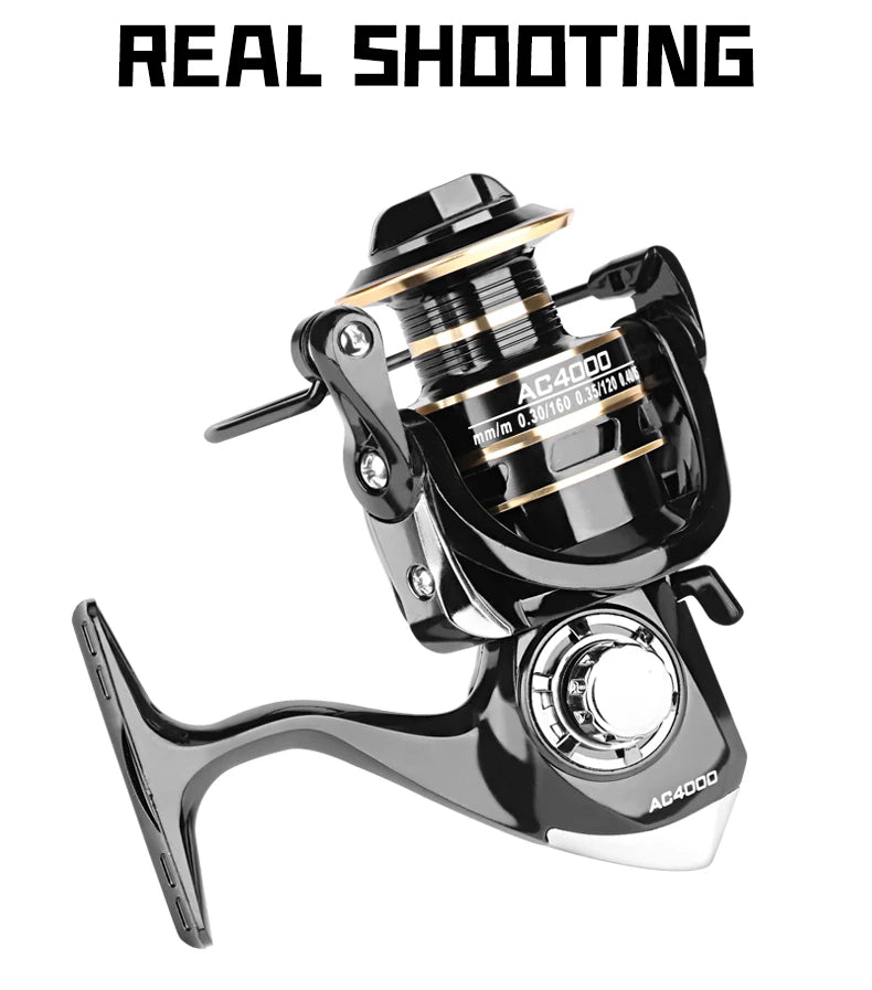 DEUKIO Spinning Reels 12KG Max Drag Carrete De Pesca 5.2:1 Metal Handle Fishing Reel Coils Reel for Fishing Accessories 2023