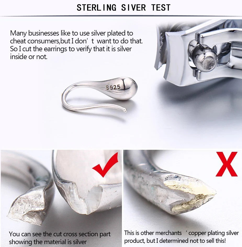 925 Sterling Silver Vintage Earrings For Women Trendy Simple Big Web Earring Jewelry Prevent Allergy Party Accessories
