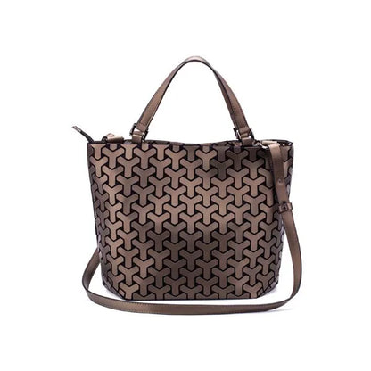 Luminous Bag Sequins Geometric Bags for Women 2024 Quilted Shoulder Bags Laser Plain Folding Female Handbags Bolsa Feminina