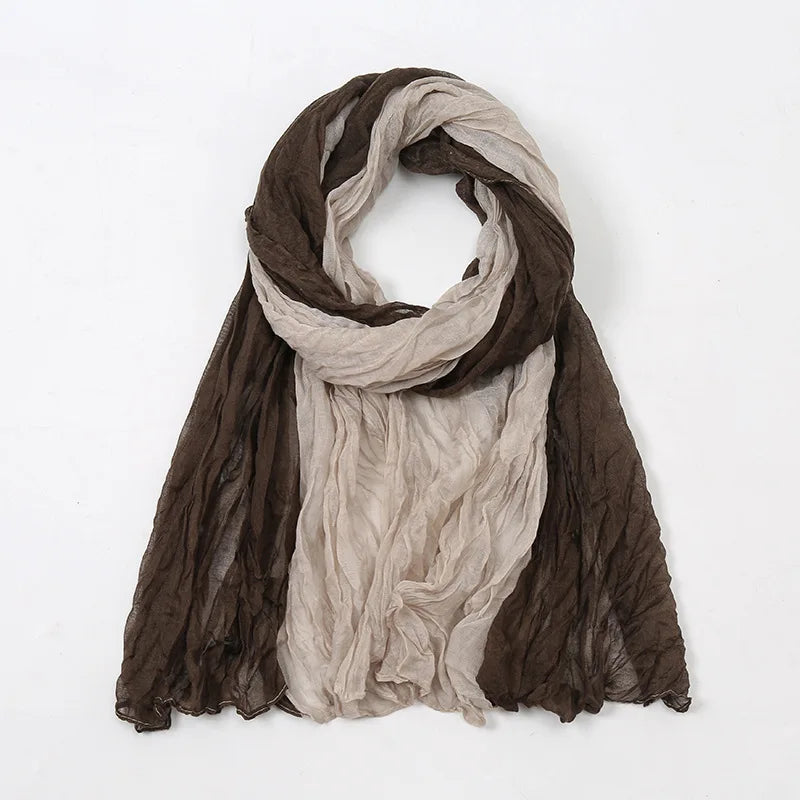 Spain Lovely Polka Floral Crinkle Viscose Shawl Scarf Lady Soft Thin Beach Wrap Pashmina Stole Bufandas Muslim Hijab 175*85Cm
