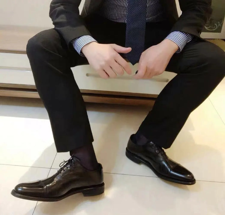 Dress Tube Socks Man Sheer Stockings Men Ultra Thin Erotic Formal Wear Socks Man Sexy Transparent Business Socks