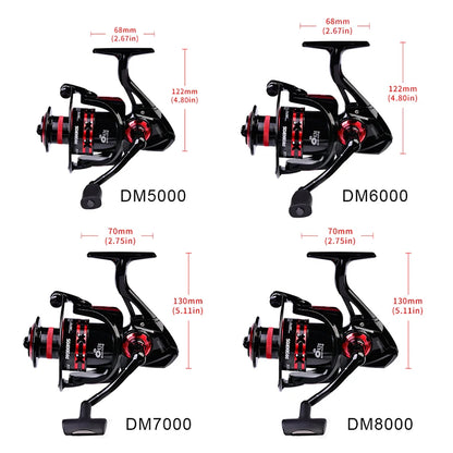 PROBEROS Spinning Reel 9-23KG Max Drag Fishing Reel 1000-8000 Series CNC Mechine Fishing Wheel Metal Spool Saltwater Carp Reel