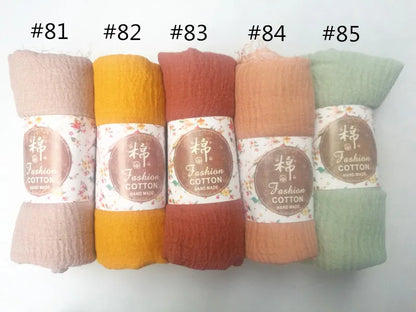 12pcs/lot Plain Wrinkle Wrap Cotton Viscose Long Shawl Scarf Women Crinkle Hijab Shawl Muslim Head Hijab scarf wholesale