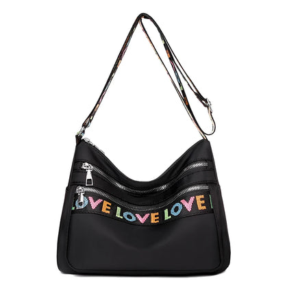 Women's Crossbody Bag Waterproof Nylon Oxford Shoulder Messenger Bags Casual Large Capacity Handbag Ladies Travel Shopping Tote