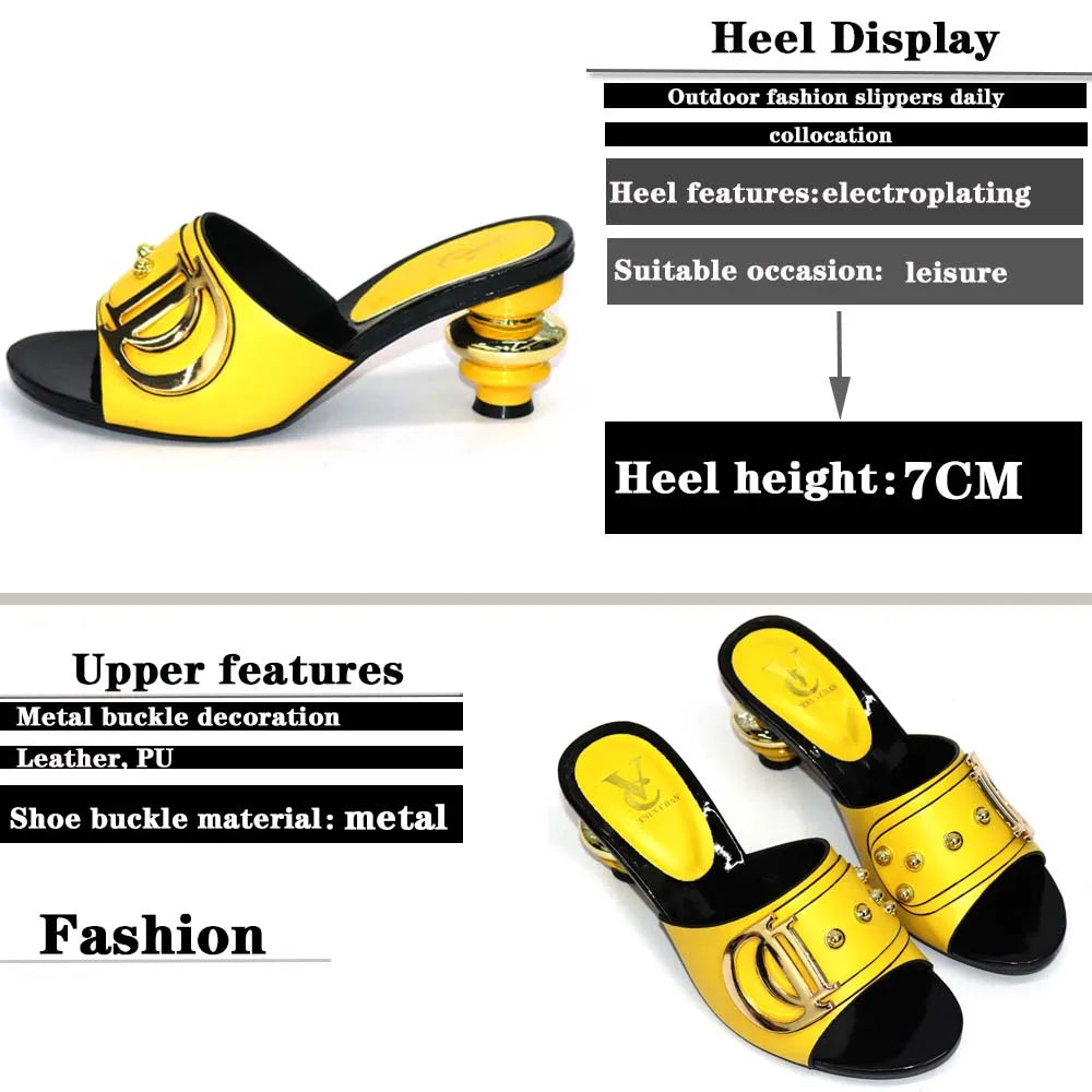 2023 Italian Design Summer Rhinestone Party High Heel Sandals for Nigerian Women Fashion High Quality Wedding Shoes and Bags