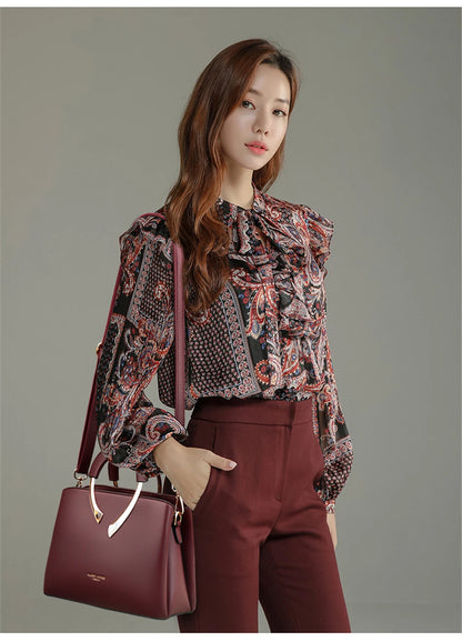 GENUINE VANDERWAH High Quality Leather Casual Tote Luxury Handbags Women Bags Designer Shoulder Crossbody Bags for Women 2024