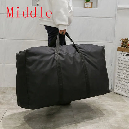 Unisex Thin Folding Luggage Bag Big Capacity Wearable Duffle Bag Casual Light Men Handbag Weekender Oxford Clothing Storage Bags