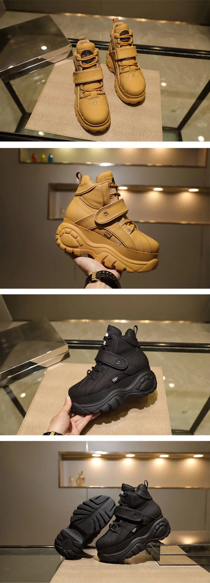 Top Quality Genuine Leather Shoes Platform London Women Casual Sneakers Imitacion Brand Luxury Dad Shoes ST487 ST488