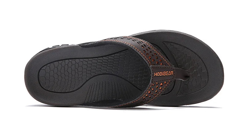 Summer Outside PU Leather Mens Flip Flops Slippers Outdoor Beach Shoes Flip Flop Plus Big Size 49 50 51 52 Hot Sale Dropshipping