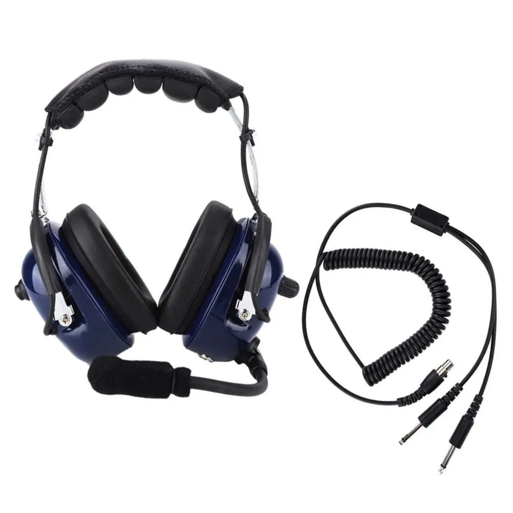 FRT General Aviation Headset RA200 Pilot Headset Dual Plug Pilot Headphone 3.5mm Noise Reduction Headset for Pilots audifono