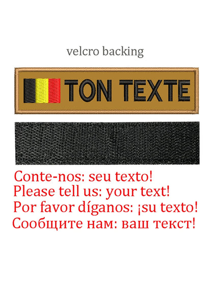 Embroidery Custom Patch  Hook And Loop Backing Iron On Sewing ID Tag Name Stripes For Clothing Dog Collar Harness Backpacks Hat