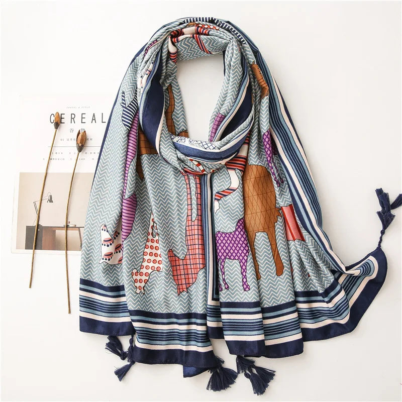 2020 New Fashion Print Summer Women cotton Scarf Polka Dot Beach Hijab Shawls and Wraps Female Foulard Echarpe Designer Bandana