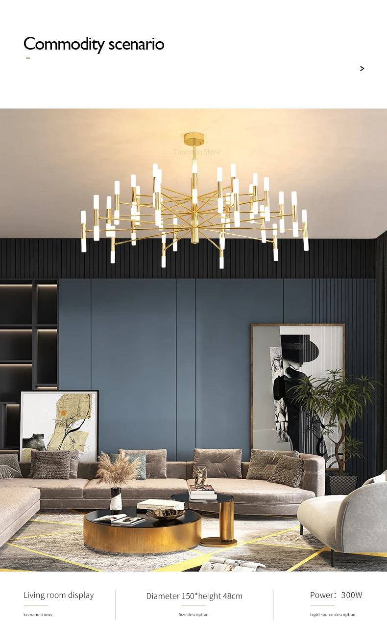 Lights For Living Room Dining Room Nordic Pendant Light Modern Ceiling Chandeliers Bedroom Decoration Lamp Gloden Light Fixrurn